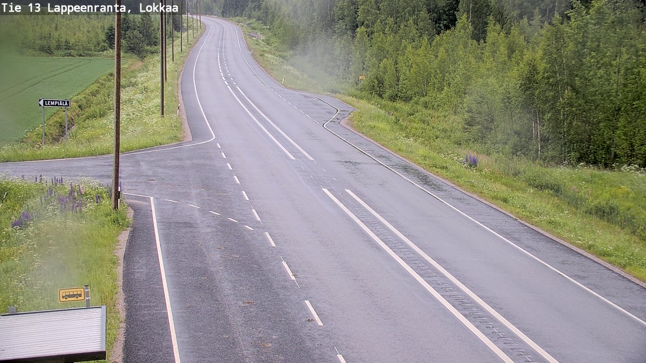 Kelikamerat Kuva Tie 13 Lokkaan suora, Lappeenranta, Etelä-Karjala