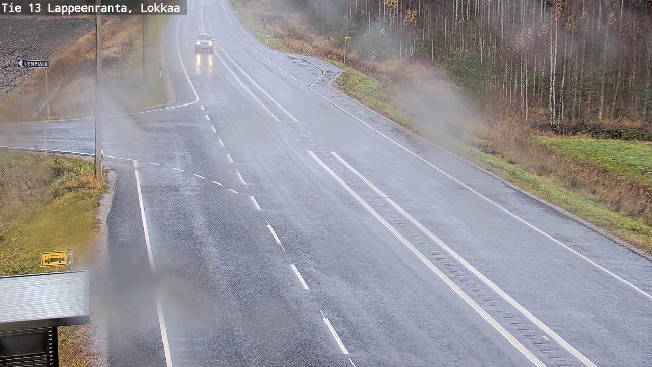 Kelikamerat Kuva Tie 13 Lokkaan suora, Lappeenranta, Etelä-Karjala