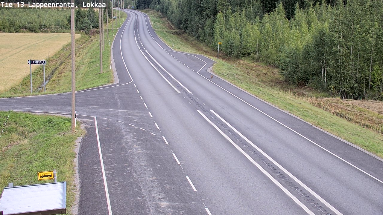 Kelikamerat Kuva Tie 13 Lokkaan suora, Lappeenranta, Etelä-Karjala