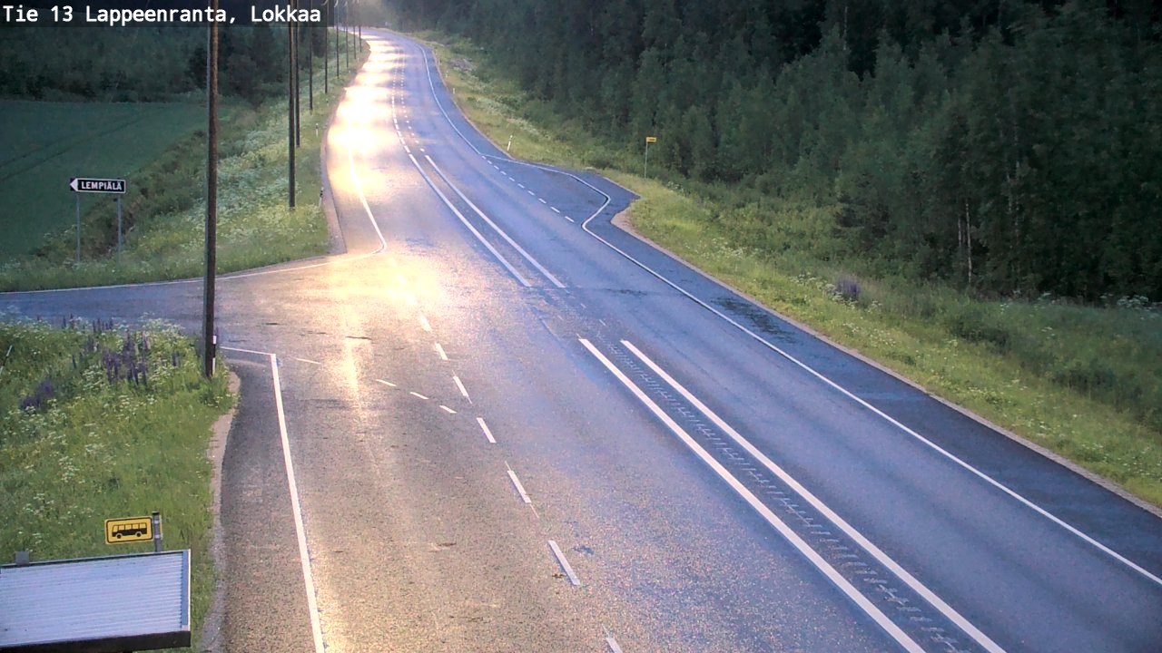 Kelikamerat Kuva Tie 13 Lokkaan suora, Lappeenranta, Etelä-Karjala