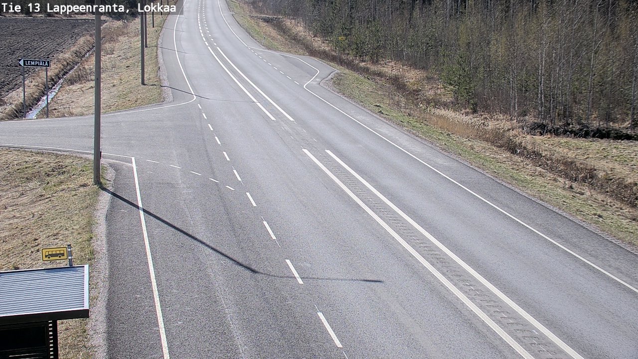 Kelikamerat Kuva Tie 13 Lokkaan suora, Lappeenranta, Etelä-Karjala