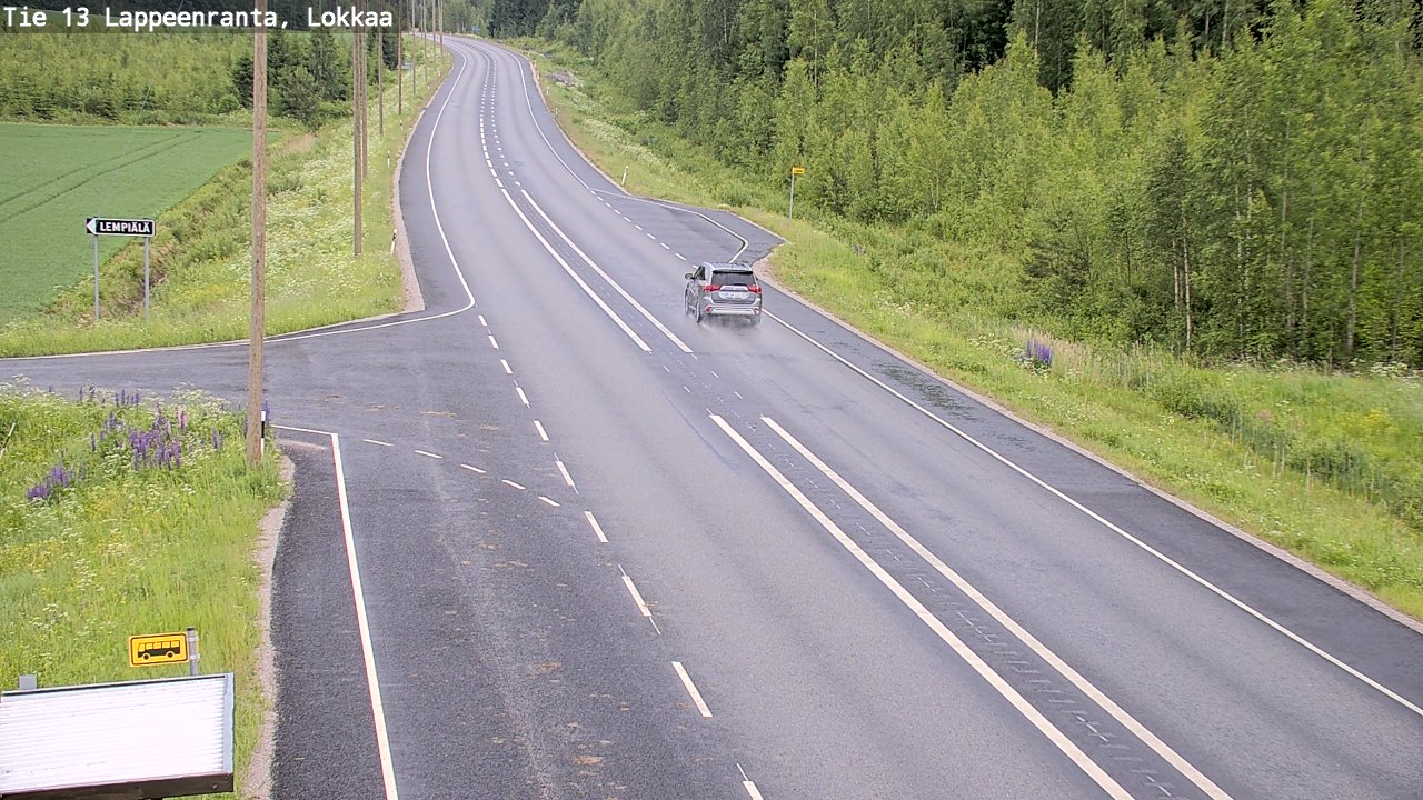 Kelikamerat Kuva Tie 13 Lokkaan suora, Lappeenranta, Etelä-Karjala