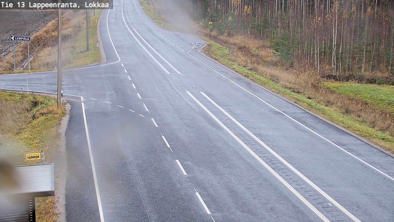 Kelikamerat Kuva Tie 13 Lokkaan suora, Lappeenranta, Etelä-Karjala