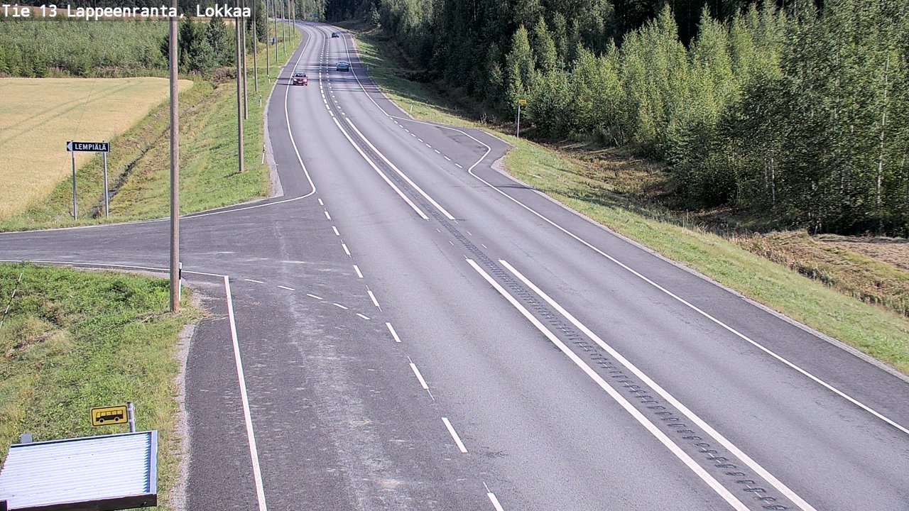 Kelikamerat Kuva Tie 13 Lokkaan suora, Lappeenranta, Etelä-Karjala