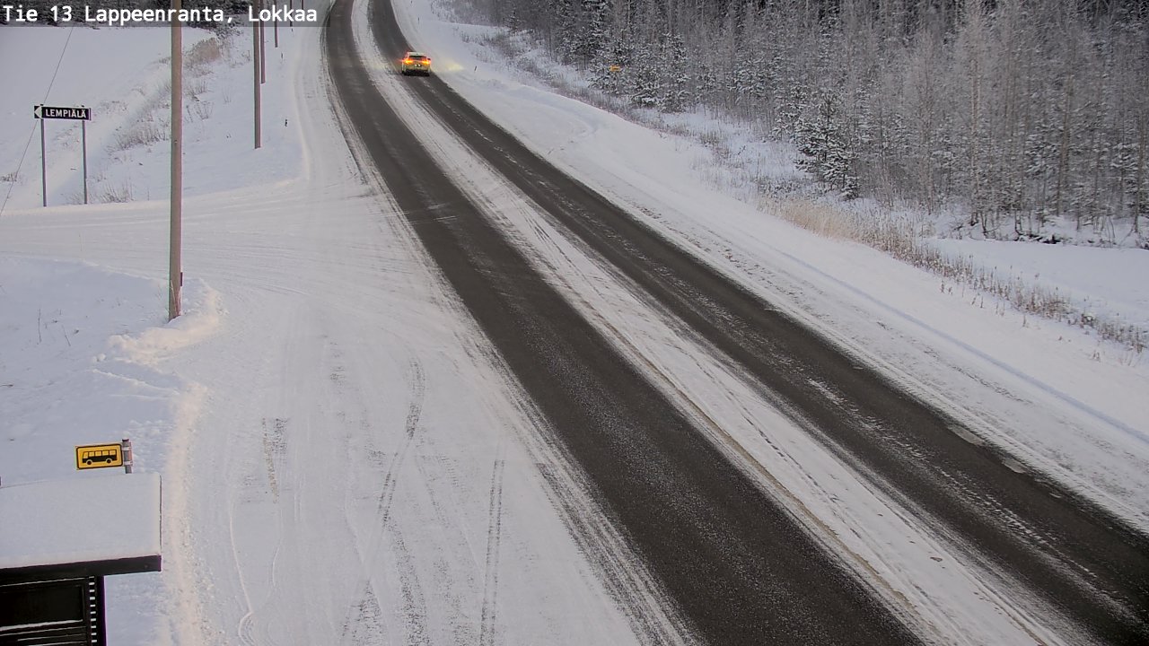 Weather Camera Image Road 13 Lokkaa straight, Lappeenranta, Etelä-Karjala