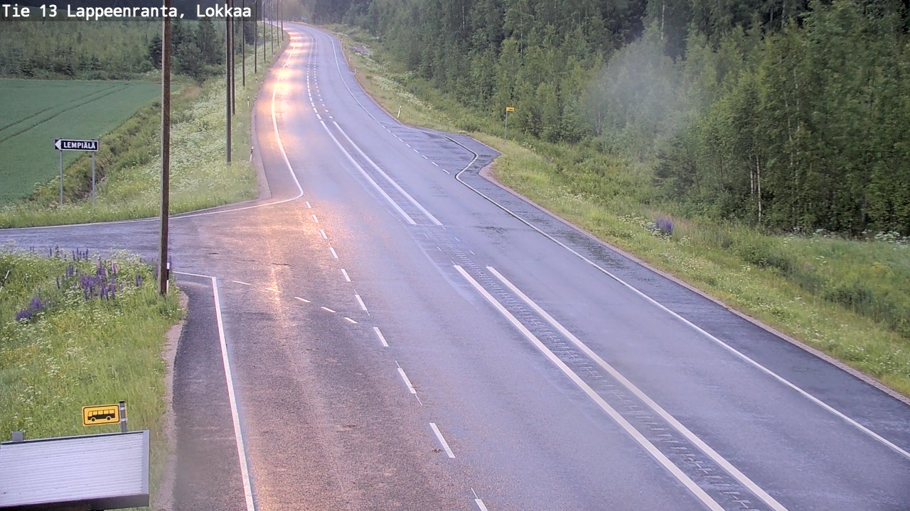 Kelikamerat Kuva Tie 13 Lokkaan suora, Lappeenranta, Etelä-Karjala