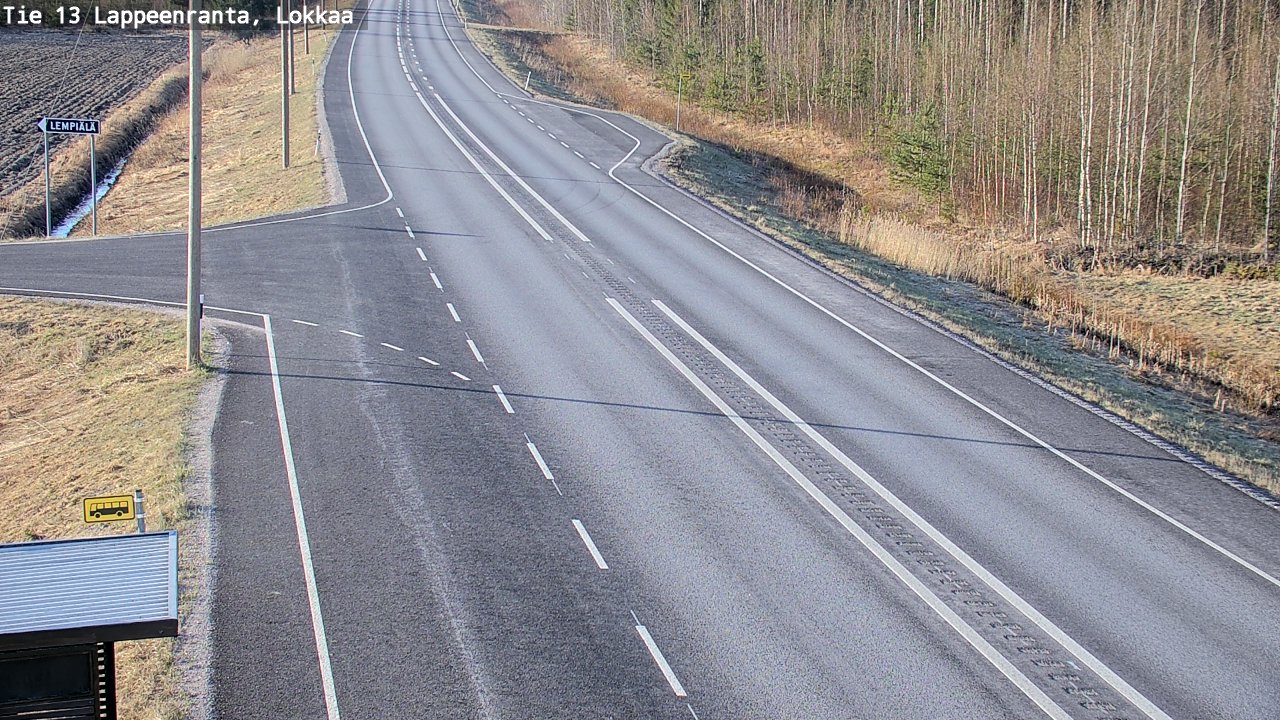 Kelikamerat Kuva Tie 13 Lokkaan suora, Lappeenranta, Etelä-Karjala