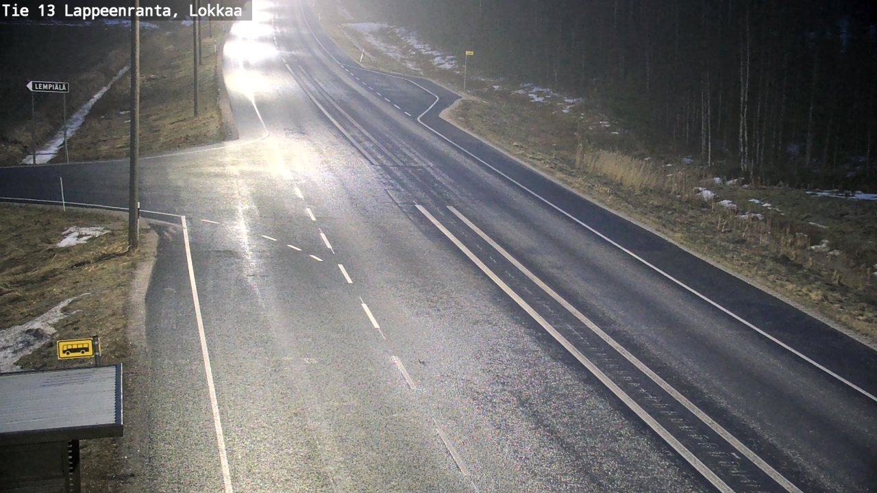 Kelikamerat Kuva Tie 13 Lokkaan suora, Lappeenranta, Etelä-Karjala