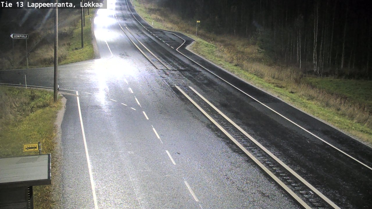 Kelikamerat Kuva Tie 13 Lokkaan suora, Lappeenranta, Etelä-Karjala