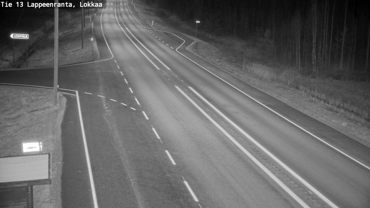 Weather Camera Image Väg 13 Lokkaa rakan, Lappeenranta, Etelä-Karjala