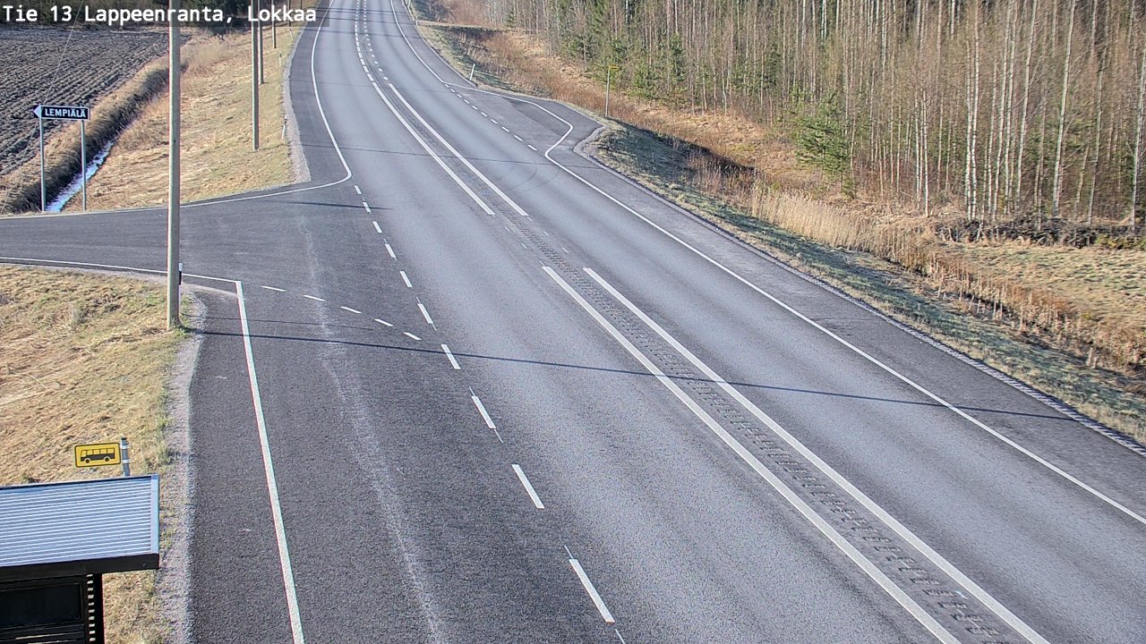 Kelikamerat Kuva Tie 13 Lokkaan suora, Lappeenranta, Etelä-Karjala
