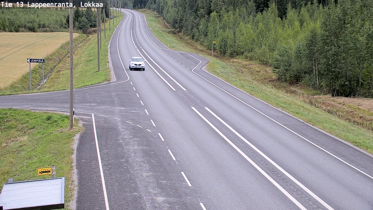 Weather Camera Image Väg 13 Lokkaa rakan, Lappeenranta, Etelä-Karjala