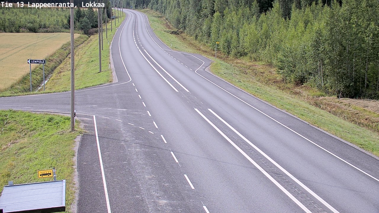 Kelikamerat Kuva Tie 13 Lokkaan suora, Lappeenranta, Etelä-Karjala