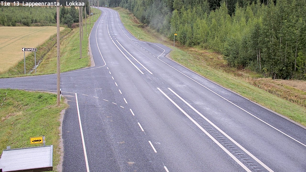 Kelikamerat Kuva Tie 13 Lokkaan suora, Lappeenranta, Etelä-Karjala