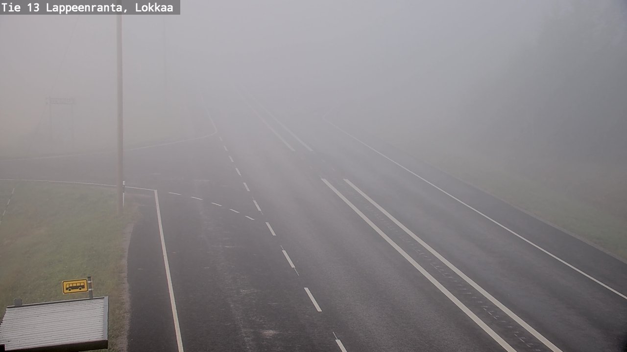 Weather Camera Image Road 13 Lokkaa straight, Lappeenranta, Etelä-Karjala