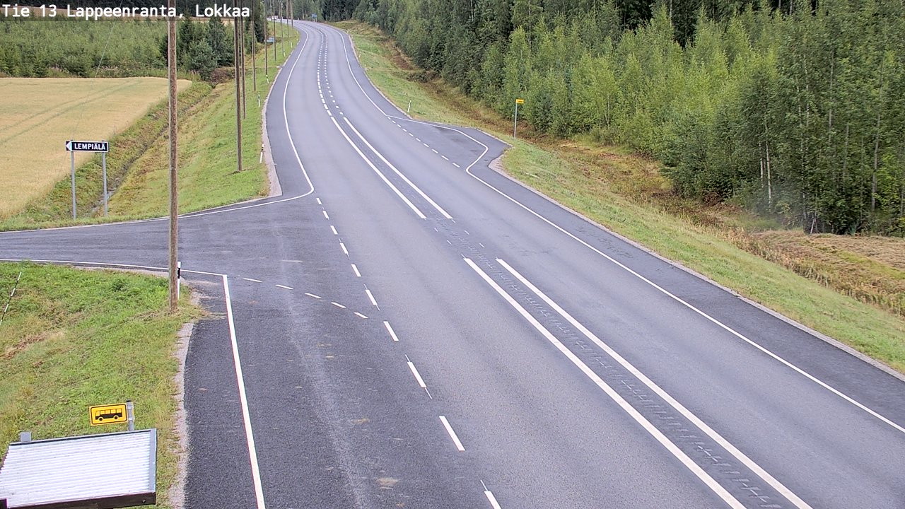 Kelikamerat Kuva Tie 13 Lokkaan suora, Lappeenranta, Etelä-Karjala