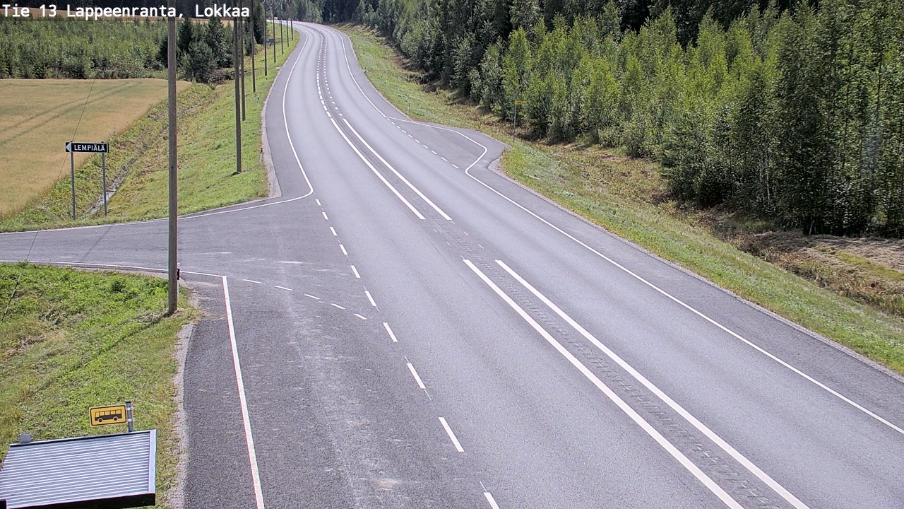 Kelikamerat Kuva Tie 13 Lokkaan suora, Lappeenranta, Etelä-Karjala