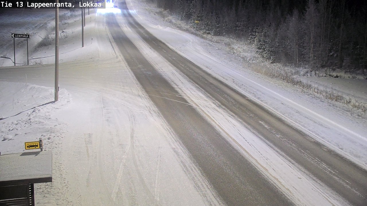 Weather Camera Image Road 13 Lokkaa straight, Lappeenranta, Etelä-Karjala