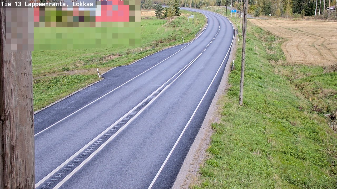 Kelikamerat Kuva Tie 13 Lokkaan suora, Lappeenranta, Etelä-Karjala
