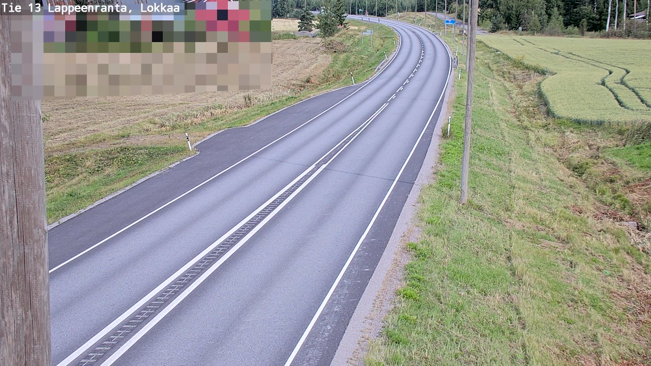 Kelikamerat Kuva Tie 13 Lokkaan suora, Lappeenranta, Etelä-Karjala