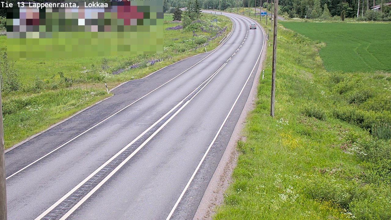 Weather Camera Image Väg 13 Lokkaa rakan, Lappeenranta, Etelä-Karjala