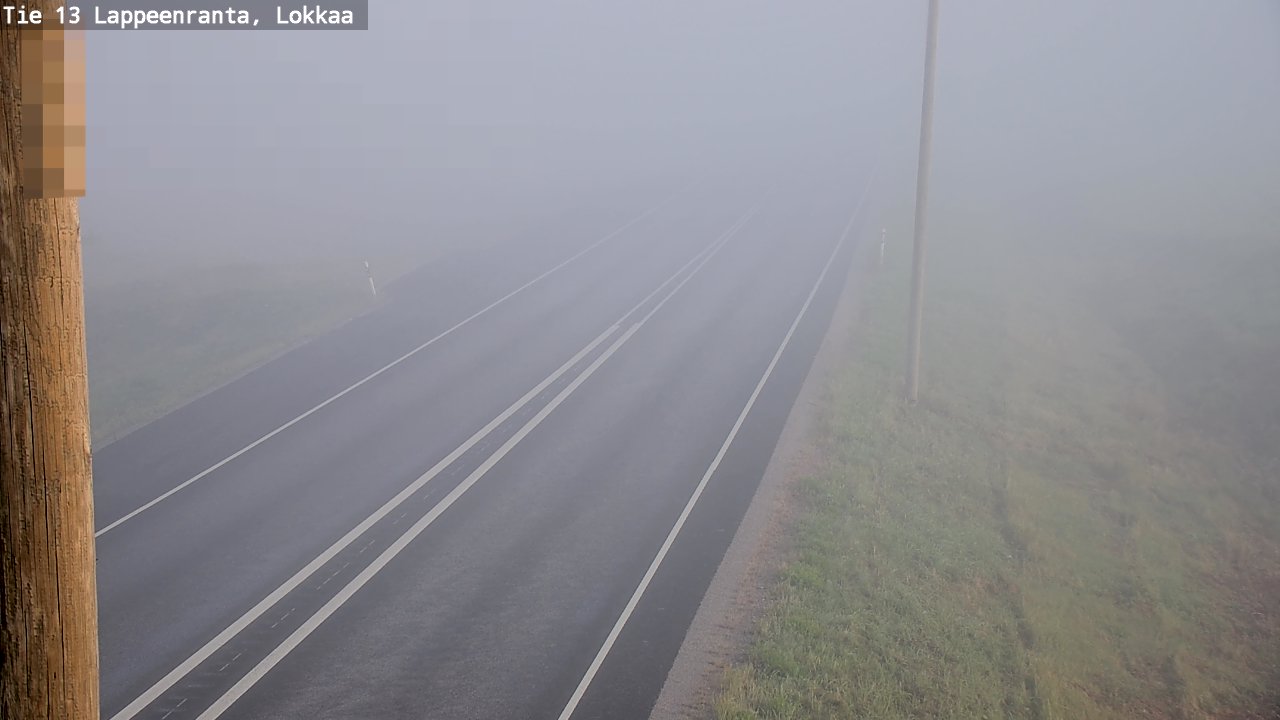 Weather Camera Image Road 13 Lokkaa straight, Lappeenranta, Etelä-Karjala