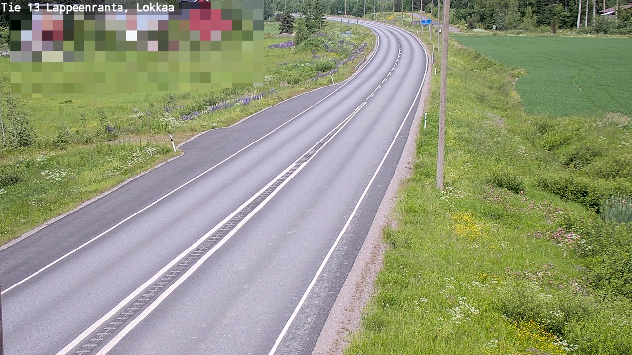 Kelikamerat Kuva Tie 13 Lokkaan suora, Lappeenranta, Etelä-Karjala
