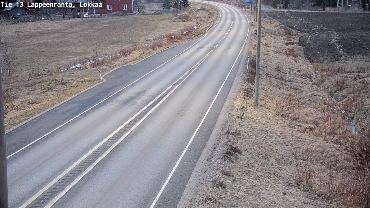 Weather Camera Image Road 13 Lokkaa straight, Lappeenranta, Etelä-Karjala