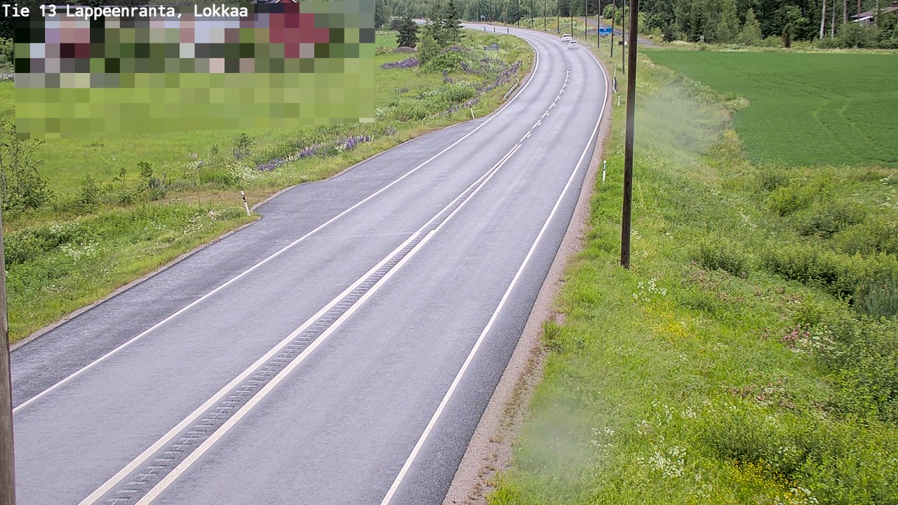 Weather Camera Image Väg 13 Lokkaa rakan, Lappeenranta, Etelä-Karjala