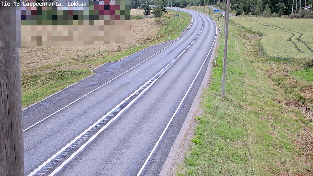 Kelikamerat Kuva Tie 13 Lokkaan suora, Lappeenranta, Etelä-Karjala