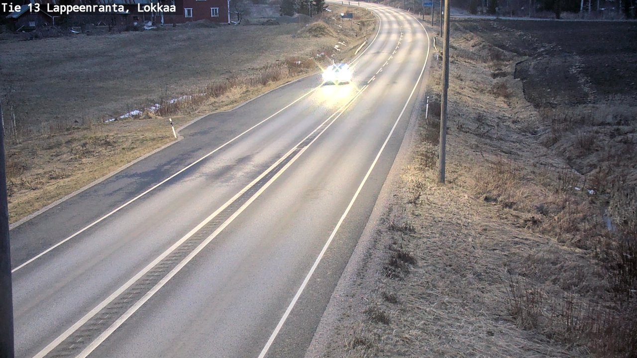 Weather Camera Image Road 13 Lokkaa straight, Lappeenranta, Etelä-Karjala