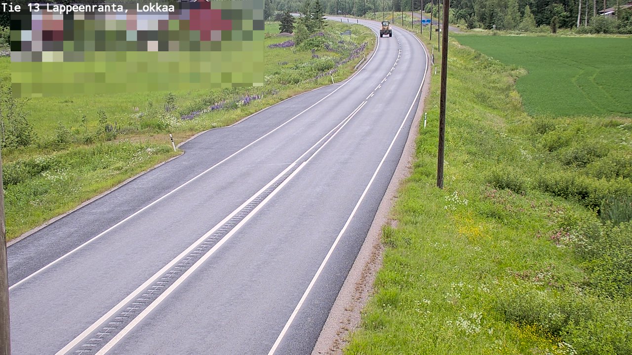Weather Camera Image Väg 13 Lokkaa rakan, Lappeenranta, Etelä-Karjala