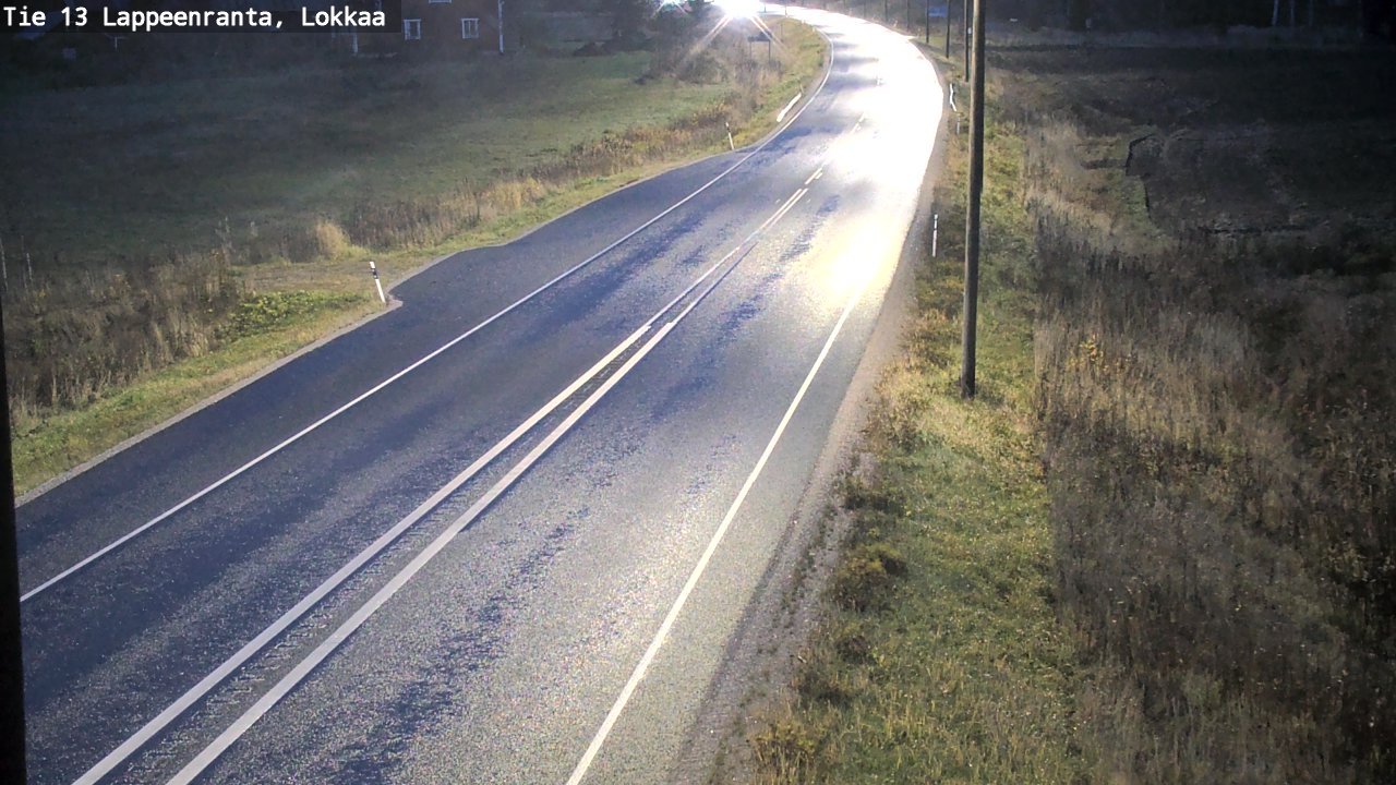 Weather Camera Image Väg 13 Lokkaa rakan, Lappeenranta, Etelä-Karjala