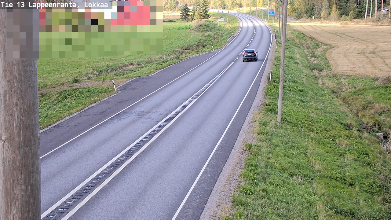 Kelikamerat Kuva Tie 13 Lokkaan suora, Lappeenranta, Etelä-Karjala