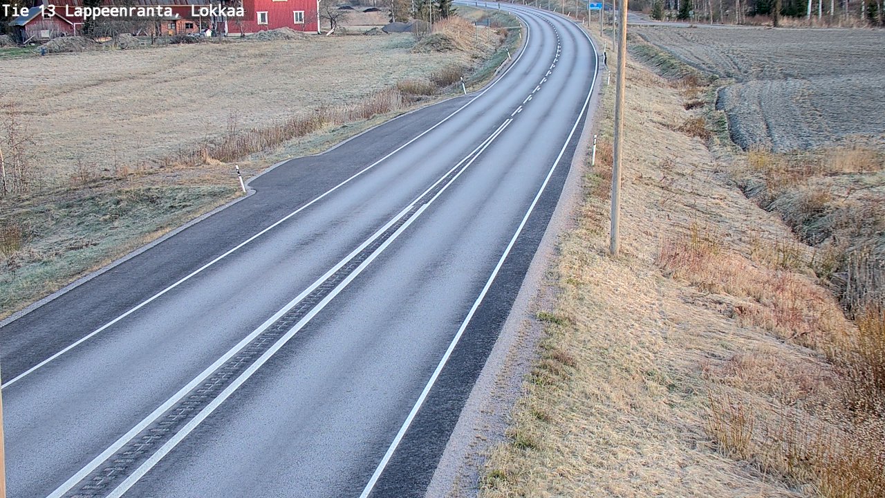 Weather Camera Image Road 13 Lokkaa straight, Lappeenranta, Etelä-Karjala