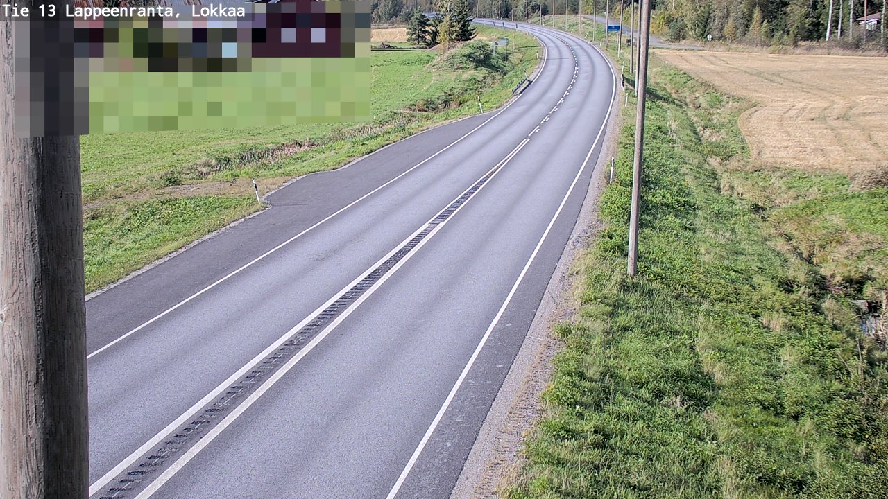 Kelikamerat Kuva Tie 13 Lokkaan suora, Lappeenranta, Etelä-Karjala