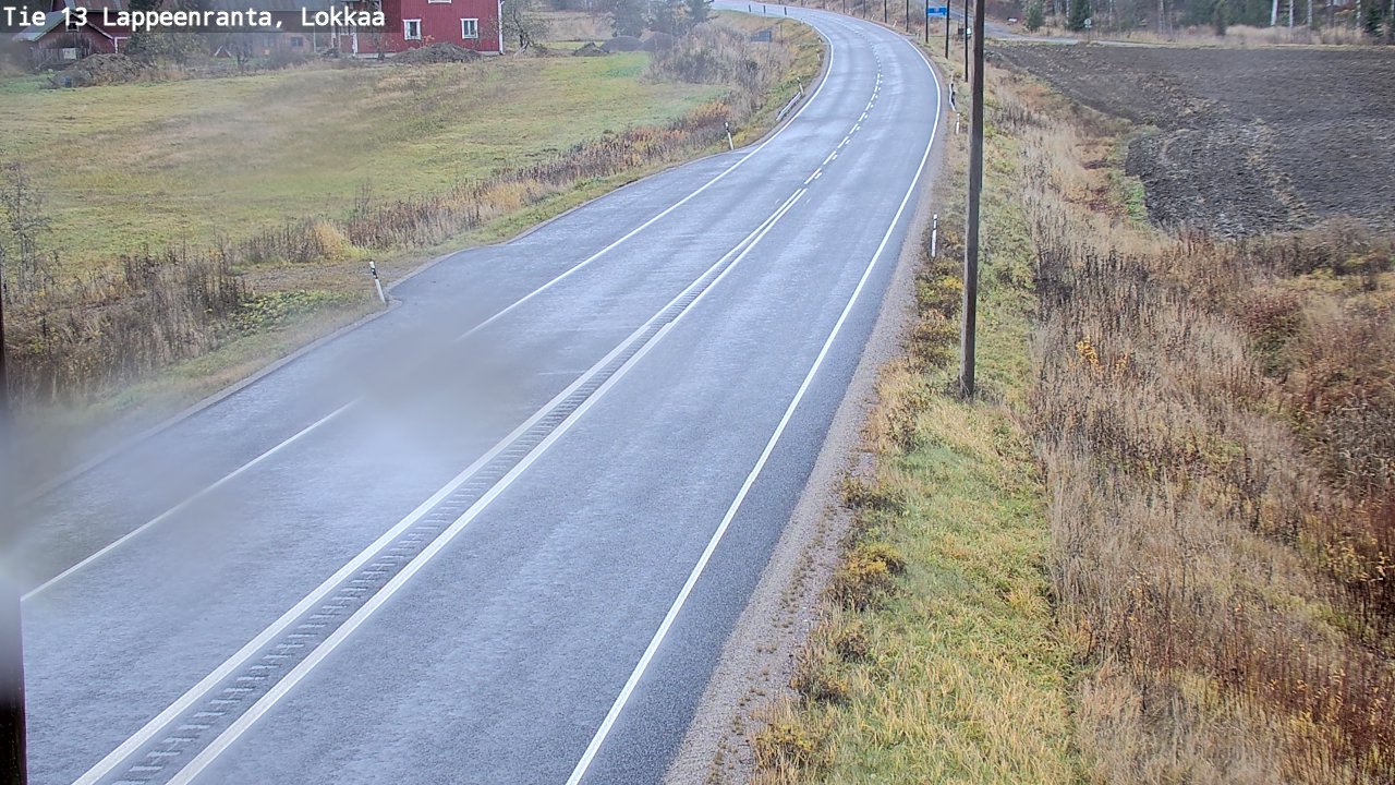 Weather Camera Image Väg 13 Lokkaa rakan, Lappeenranta, Etelä-Karjala