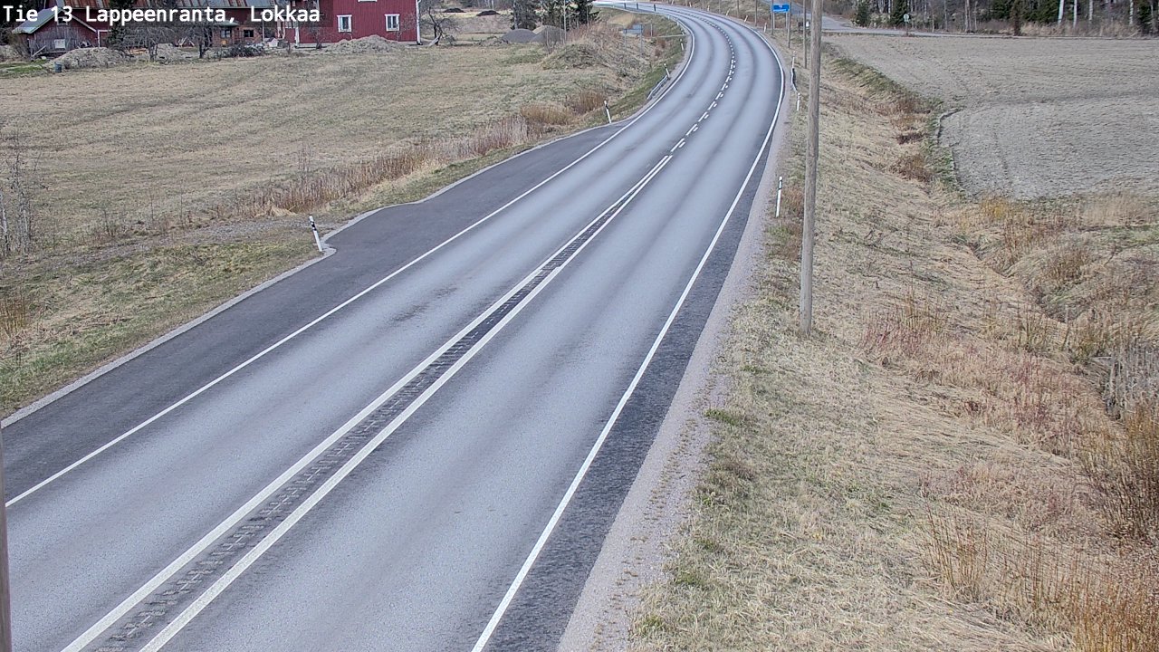 Weather Camera Image Väg 13 Lokkaa rakan, Lappeenranta, Etelä-Karjala