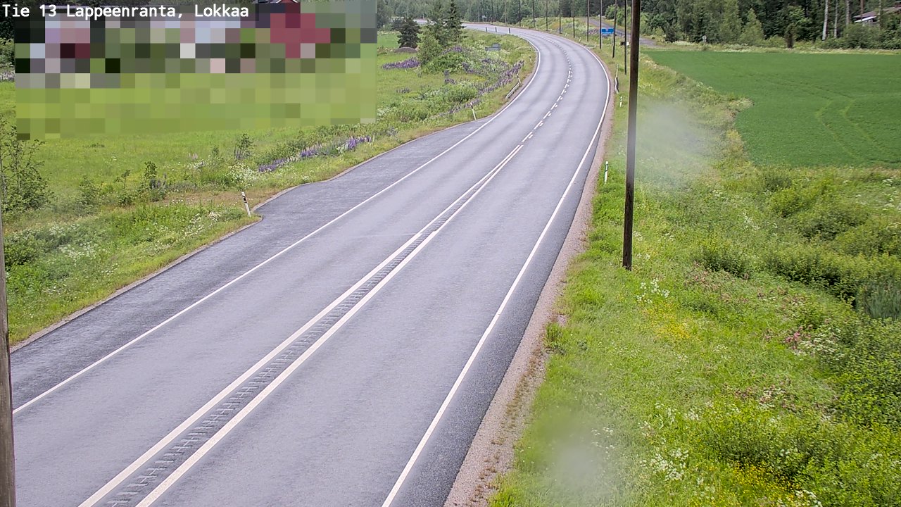 Weather Camera Image Väg 13 Lokkaa rakan, Lappeenranta, Etelä-Karjala