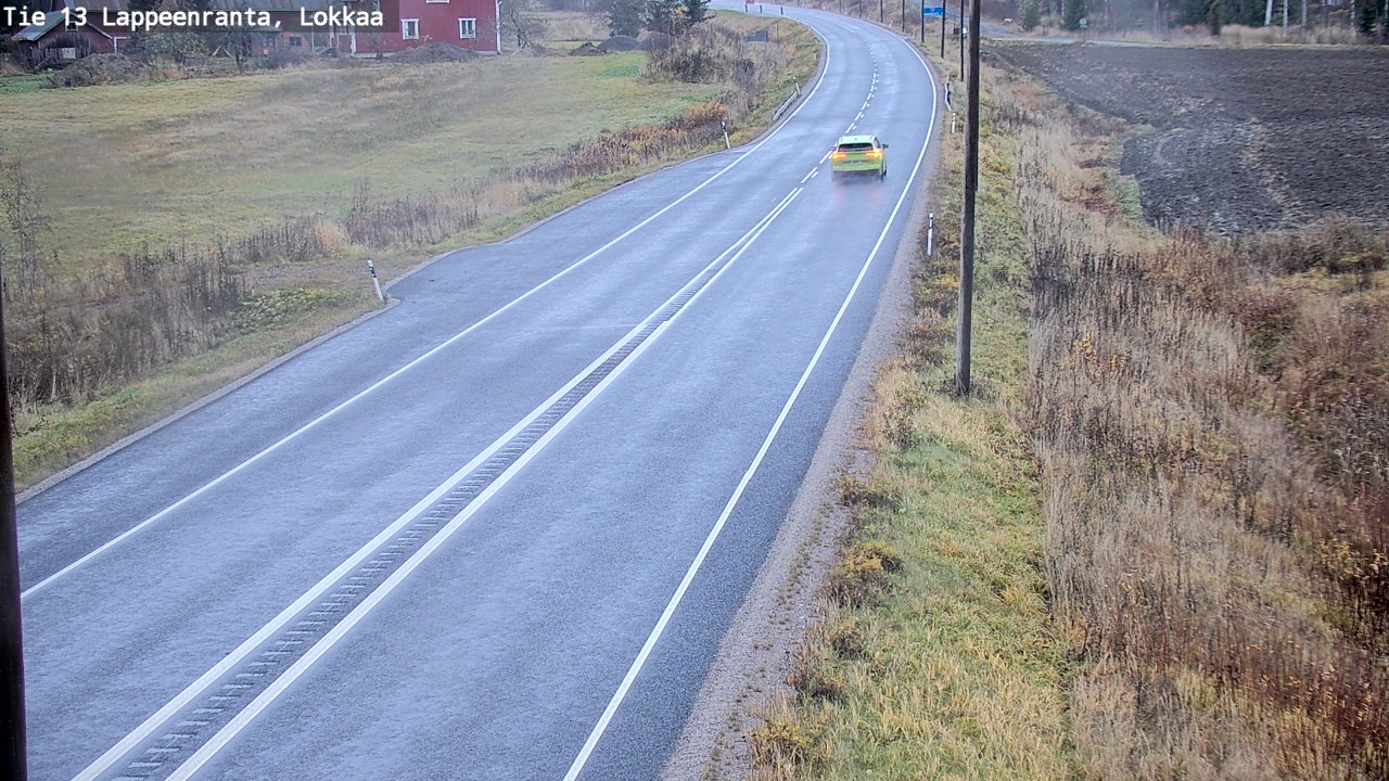Weather Camera Image Väg 13 Lokkaa rakan, Lappeenranta, Etelä-Karjala