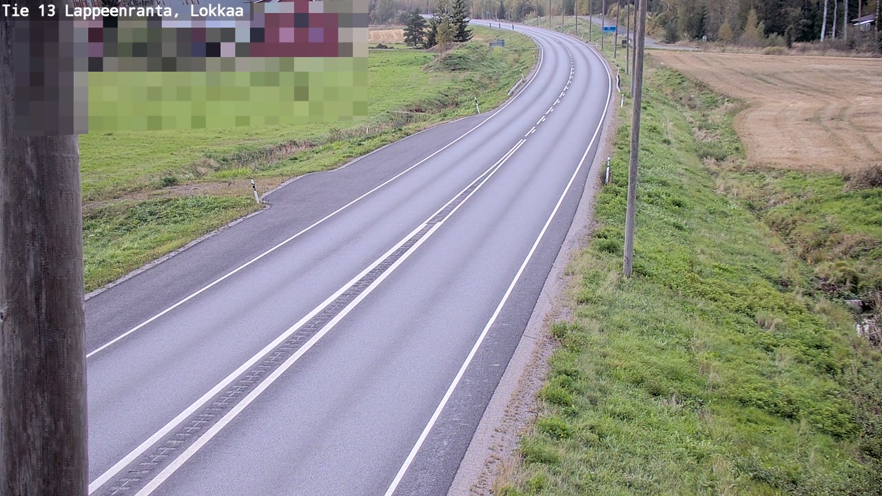 Kelikamerat Kuva Tie 13 Lokkaan suora, Lappeenranta, Etelä-Karjala