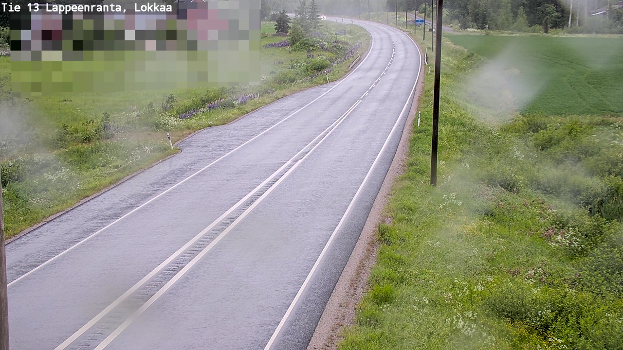 Weather Camera Image Väg 13 Lokkaa rakan, Lappeenranta, Etelä-Karjala