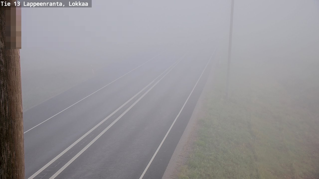 Weather Camera Image Road 13 Lokkaa straight, Lappeenranta, Etelä-Karjala