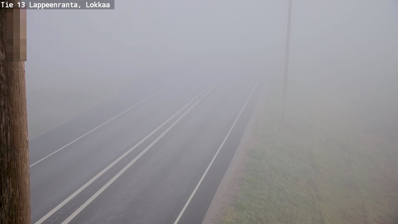 Weather Camera Image Road 13 Lokkaa straight, Lappeenranta, Etelä-Karjala