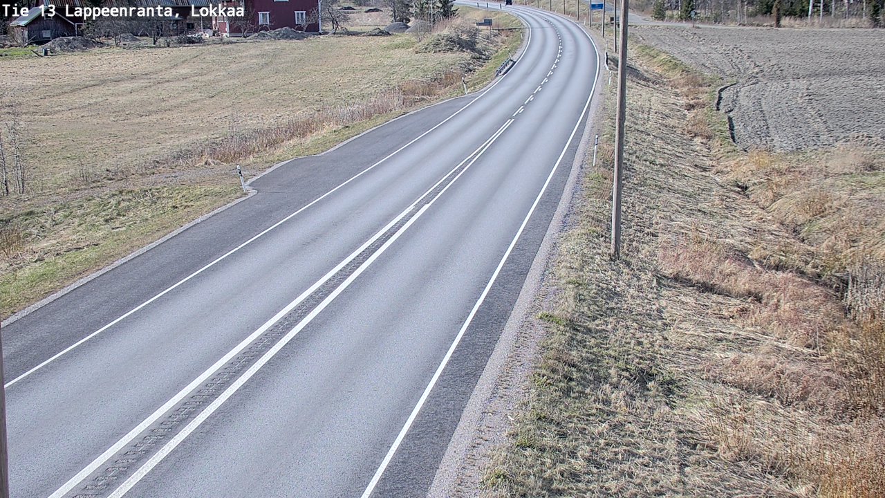 Weather Camera Image Väg 13 Lokkaa rakan, Lappeenranta, Etelä-Karjala
