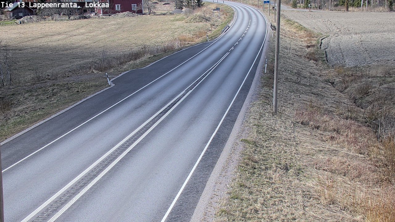 Weather Camera Image Väg 13 Lokkaa rakan, Lappeenranta, Etelä-Karjala