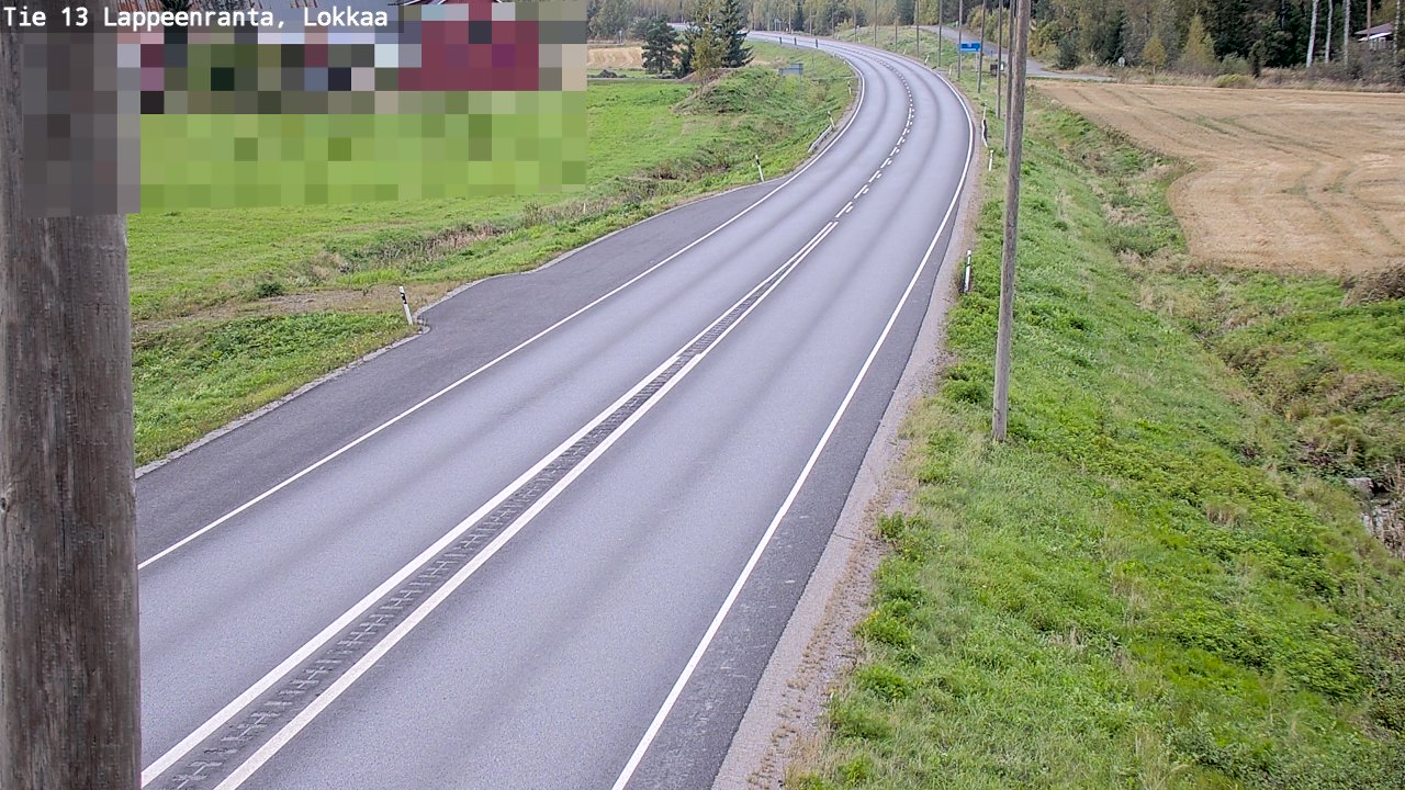 Kelikamerat Kuva Tie 13 Lokkaan suora, Lappeenranta, Etelä-Karjala