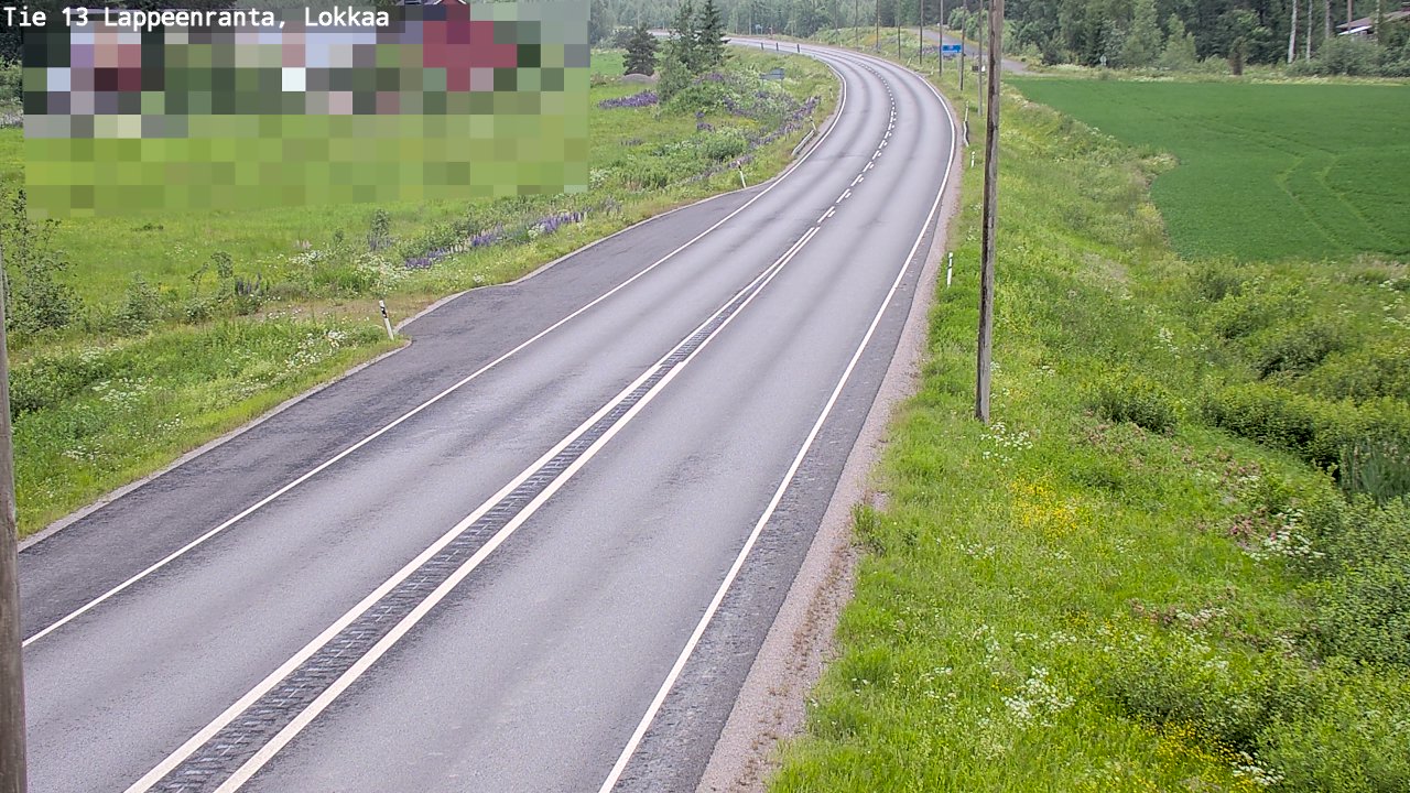 Weather Camera Image Väg 13 Lokkaa rakan, Lappeenranta, Etelä-Karjala