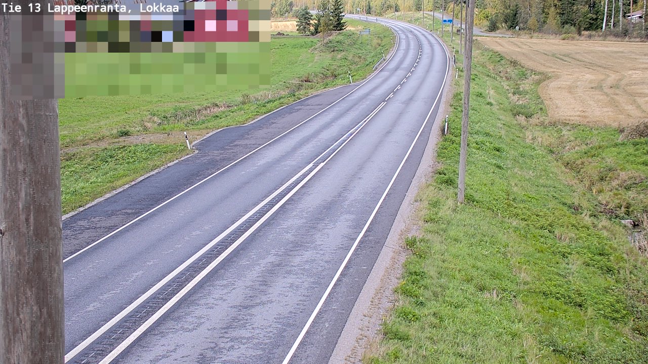 Kelikamerat Kuva Tie 13 Lokkaan suora, Lappeenranta, Etelä-Karjala