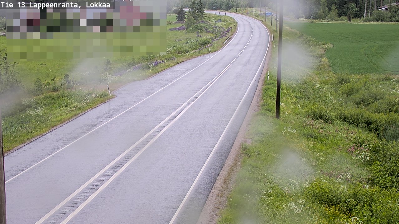 Weather Camera Image Väg 13 Lokkaa rakan, Lappeenranta, Etelä-Karjala